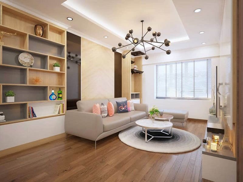 Ưu tiên chọn nội thất chung cư 66m2 bằng chất liệu gỗ