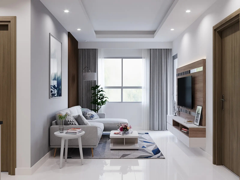 Kết hợp sử dụng ánh sáng tự nhiện trong thiết kế nội thất chung cư 55m2