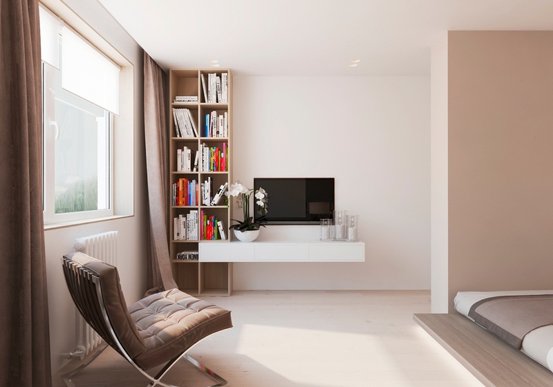 Thiết kế nội thất nhà chung cư 63m2 sử dụng nội thất thông minh giúp tiết kiệm diện tích đáng kể