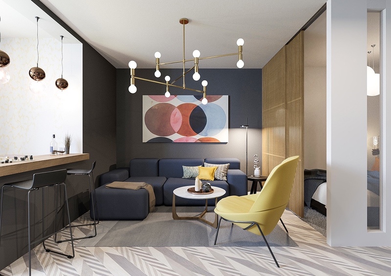 Thiết kế nội thất căn hộ chung cư 67m2 tận dụng ánh sáng tự nhiên để tạo không gian sinh động