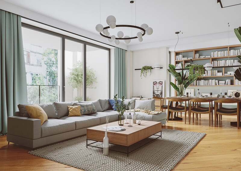 Thiết kế nội thất chung cư 67m2 theo không gian mở để tối ưu hóa diện tích hiệu quả