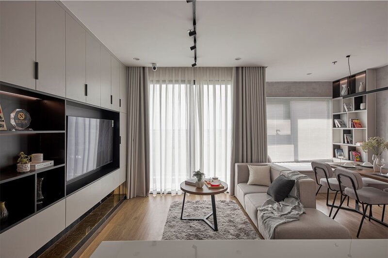 Mẫu thiết kế nội thất chung cư 130m2 phong cách hiện đại