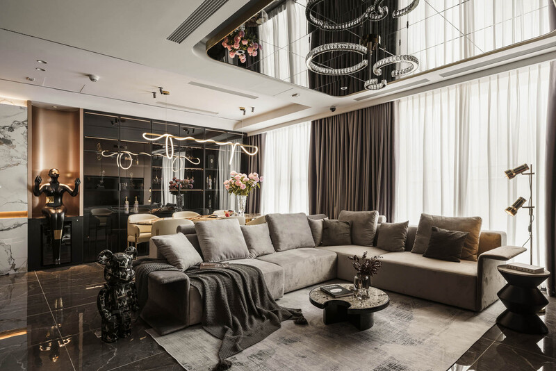 Mẫu thiết kế nội thất căn hộ chung cư 150m2 phong cách luxury
