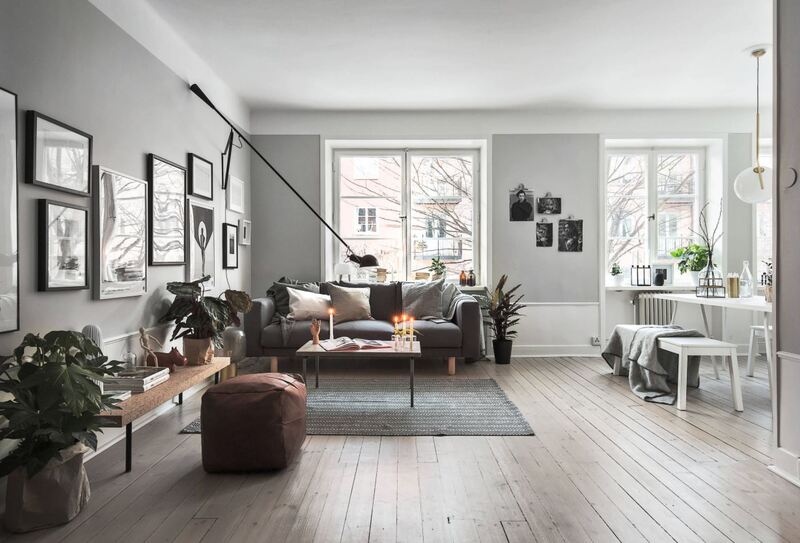 Mẫu thiết kế nội thất căn hộ chung cư 90m2 phong cách Bắc Âu (Scandinavian)