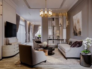 thiết kế nội thất biệt thự song lập