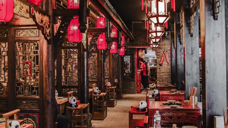 Mẫu nội thất nhà hàng mang phong cách Trung Hoa