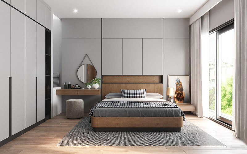 Thiết kế nội thất phòng ngủ phong cách hiện đại đảm bảo tiện nghi và công năng