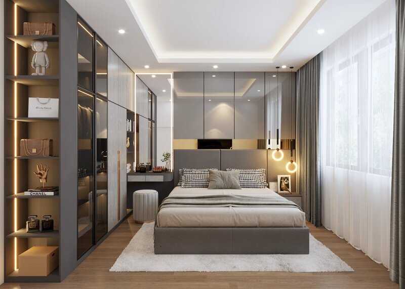 Hướng đặt, vị trí giường khi thiết kế nội thất phòng ngủ