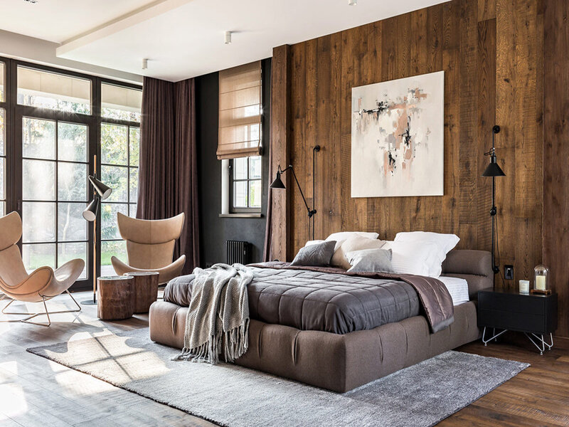 Thiết kế nội thất phòng ngủ phong cách Rustic giúp hòa nhập với thiên nhiên
