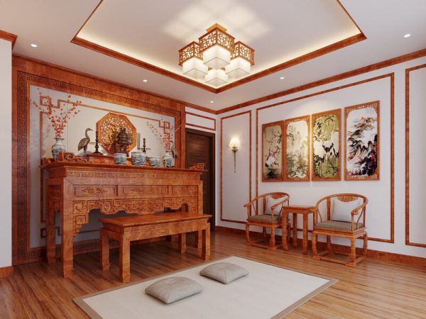 Mẫu thiết kế nội thất phòng thờ