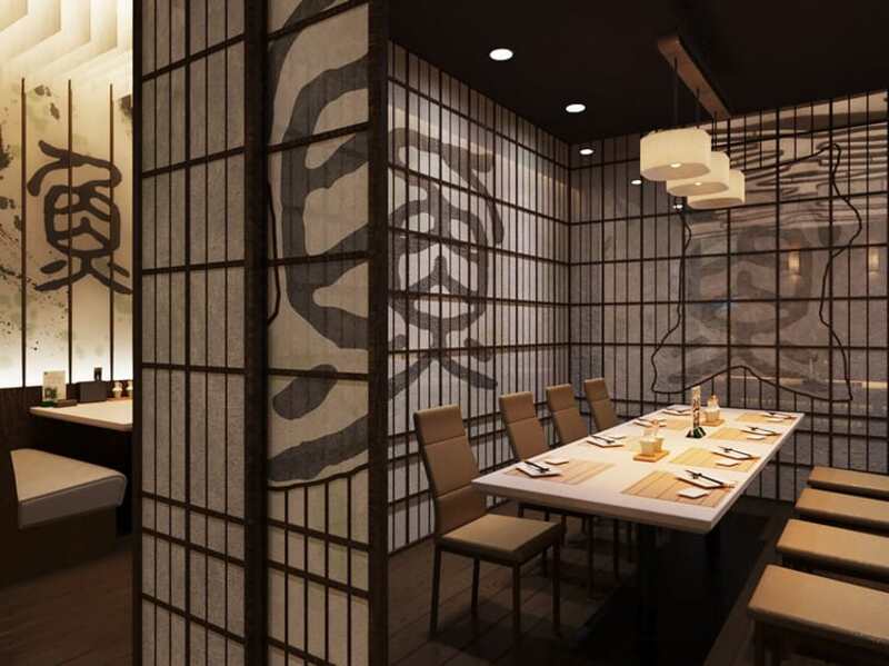 Thiết kế nhà hàng phong cách Nhật Bản với không gian riêng tư