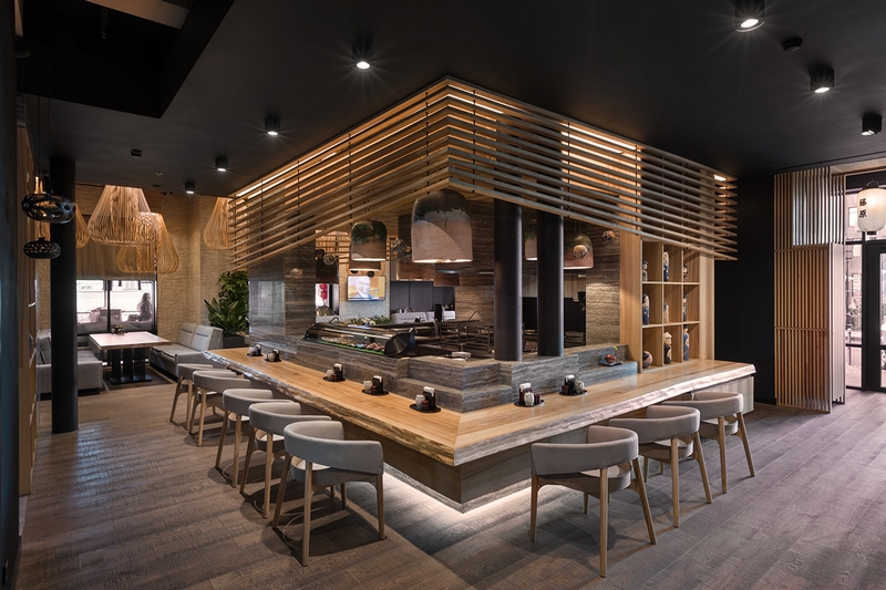 Mẫu thiết kế nội thất nhà hàng Nhật Bản phong cách Teppanyaki