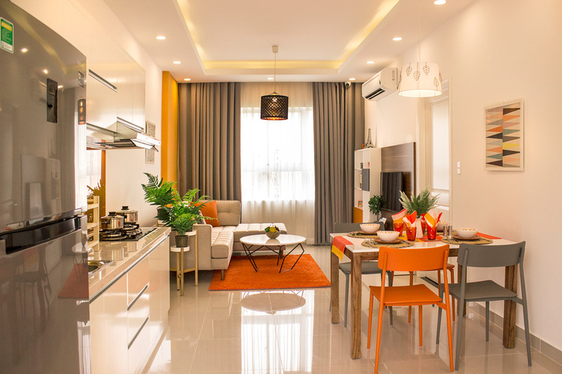 Mẫu thiết kế nội thất chung cư 54m2 theo phong cách hiện đại