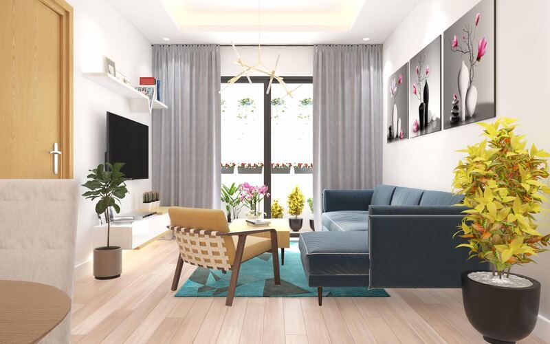 Thiết kế nội thất căn hộ chung cư 54m2 cần được tính toán sao cho hòa hợp với phong thủy