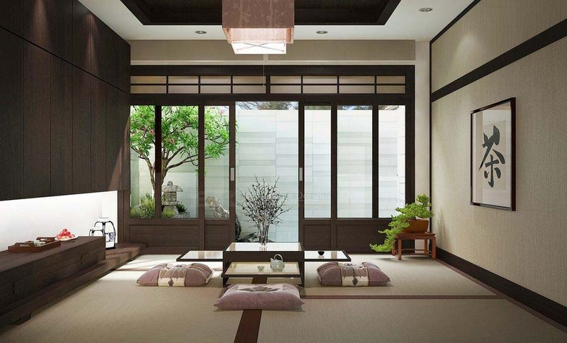 Mẫu thiết kế nội thất nhà hàng Nhật Bản phong cách zen