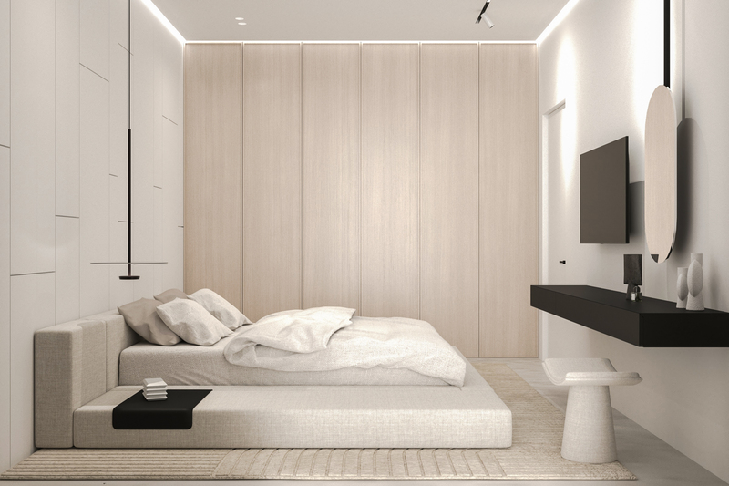 Phong cách thiết kế nội thất tối giản (Minimalism) với sự hạn chế về màu sắc cũng là đặc điểm dễ nhận biết
