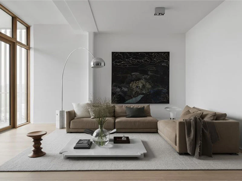 Trong phong cách thiết kế nội thất tối giản các đồ nội thất được hạn chế tối đa