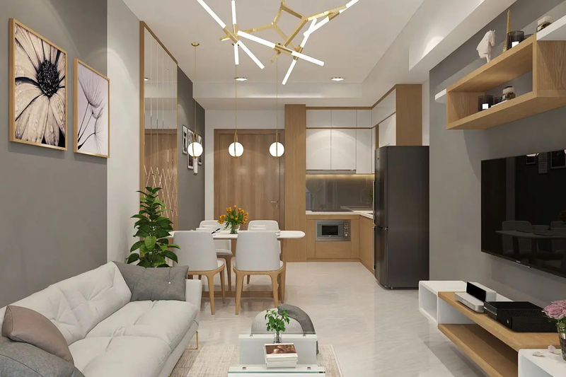 Mẫu thiết kế nội thất chung cư theo phong cách hiện đại