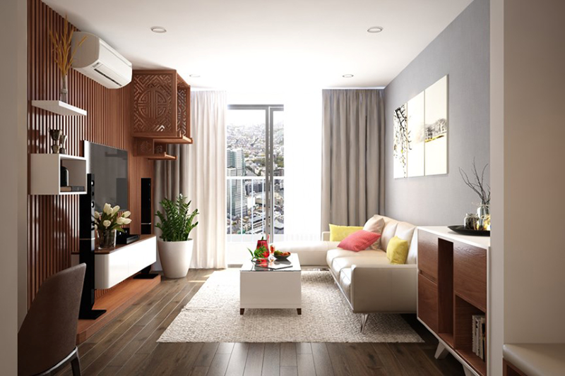 Tùy điều kiện kinh tế, chủ đầu tư có thể chọn phòng khách có ít hoặc nhiều nội thất