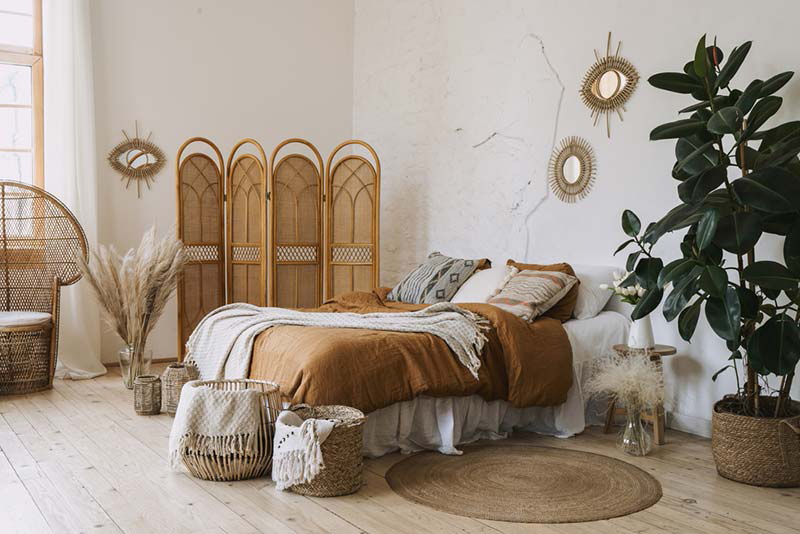Mẫu phòng ngủ thiết kế nội thất phong cách Bohemian