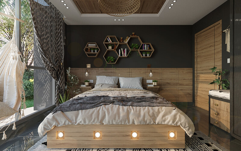 Phong cách Bohemian nội thất là nội thất thấp giúp tạo nên nét độc đáo đặc biệt cho không gian