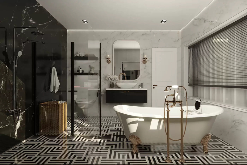 Phong cách thiết kế nội thất Luxury khu vực phòng tắm