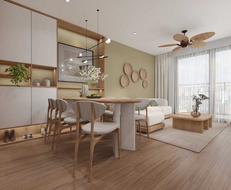 Hình ảnh phòng bếp phong cách thiết kế nội thất Wabi Sabi