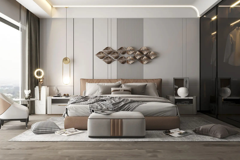 Mẫu thiết kế nội thất biệt thự phong cách Luxury khu vực phòng ngủ