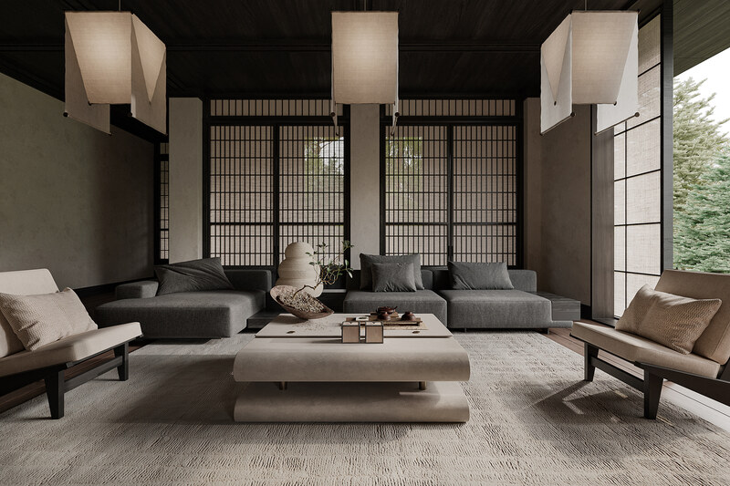 Mẫu thiết kế nội thất chung cư phong cách wabi sabi