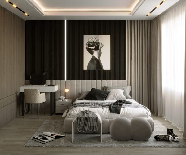 Phòng ngủ master phong cách hiện đại
