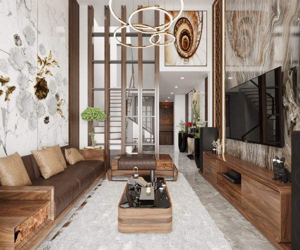 Thiết kế nội thất phòng khách nhà ống