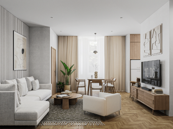Thiết kế phòng khách 16m2
