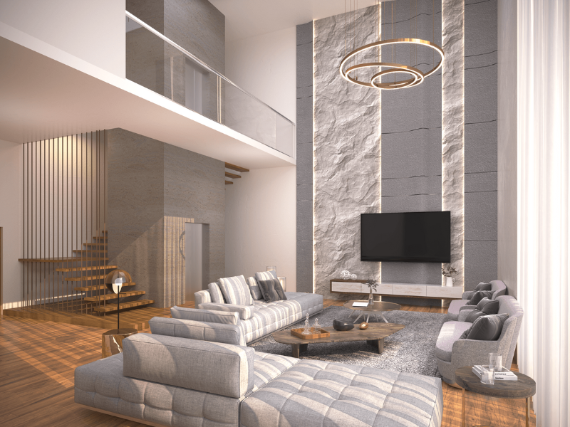 Không gian khi thiết kế nội thất phòng khách 30m2 mọi người có thể tận dụng ánh sáng tự nhiên