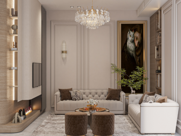 Thiết kế nội thất phòng khách chung cư 70m2
