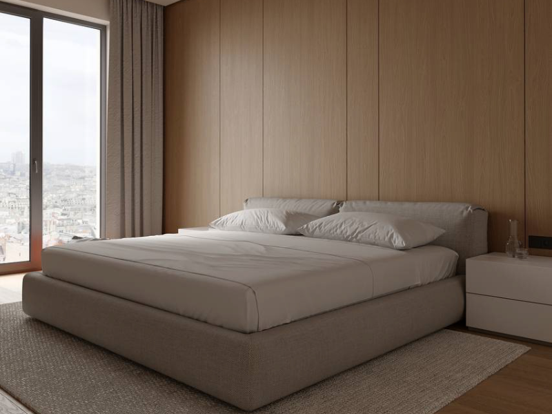 Mẫu thiết kế nội thất phòng ngủ 10m2 phong cách Tối Giản