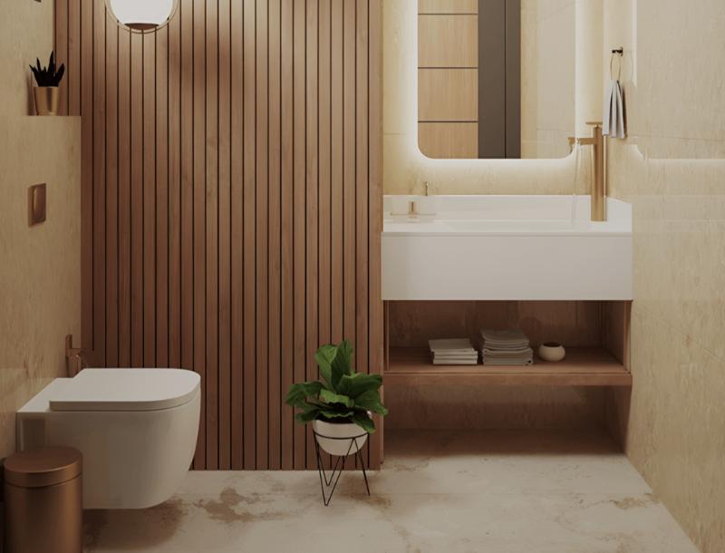 Màu sắc đóng vai trò quan trọng trong việc thiết kế phòng ngủ 15m2 có nhà vệ sinh