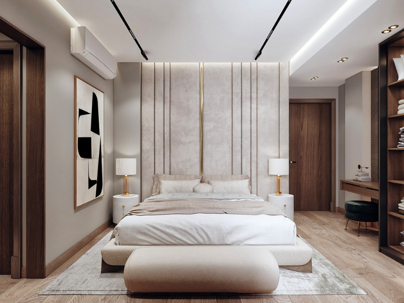 Mẫu thiết kế phòng ngủ 16m2 phong cách Luxury