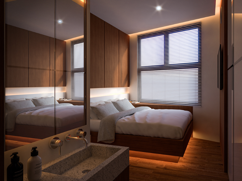 Thiết kế phòng ngủ nhỏ 4m2 chỉ nên lựa chọn những đồ nội thất thực sự cần thiết