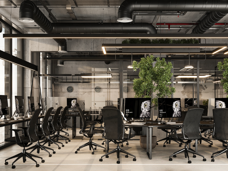Văn phòng có diện tích nhỏ nên chọn ghế văn phòng làm bằng vải hoặc lưới với tính linh hoạt cao