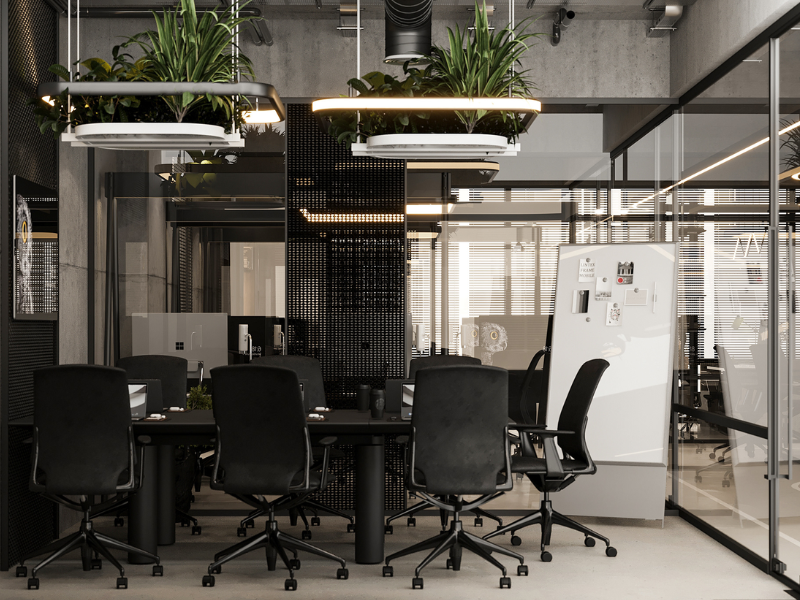 Thiết kế văn phòng 40m2 sử dụng nội thất thông minh
