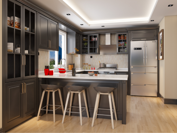 Thiết kế quầy bar mini trong bếp